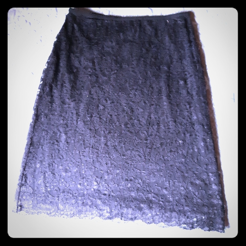 Black lace skirt